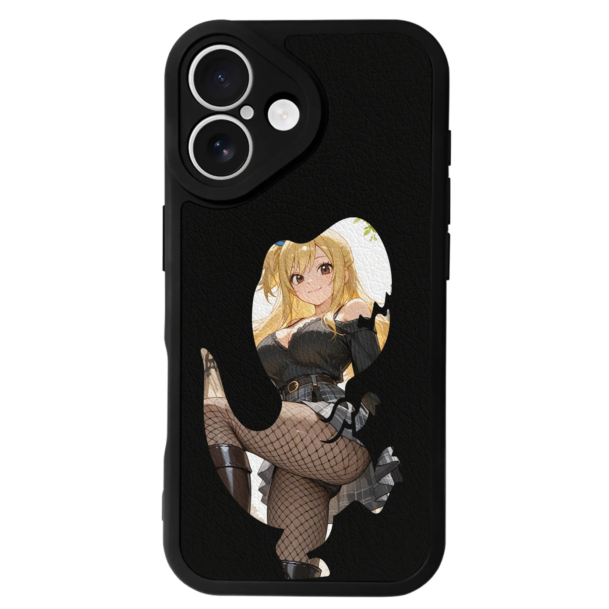 フェアリーテイル グッズ ルーシィ・ハートフィリア - IPhone 16シリーズ対応 ・ シリコンスマホケース ・ レザー調 ・ 高精度フィット ・ 耐衝撃 ・ ワイヤレス充電対応 ・ 精密カット